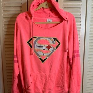 Exist Pink Superman Steelers Hoodie